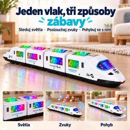💡🚆Velké 4D autíčko s všesměrným pohybem, světly a hudbou