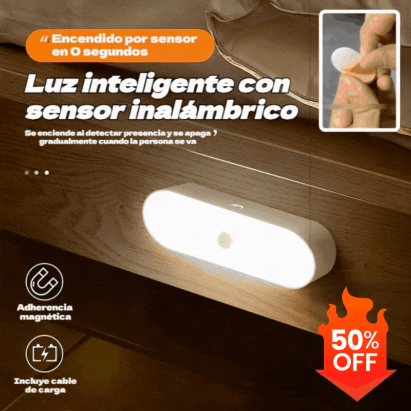 【Juego de 4 piezas】🏡💡Luz LED inteligente con sensor de presencia, fácil de cargar y práctica.