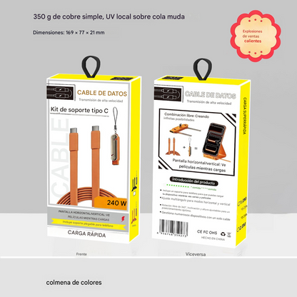 [Compra 1 y llévate 1 gratis]🔥 Dos artículos por 27 euros ⚡ Adaptador de soporte de carga plegable, que también se puede usar como soporte para teléfono