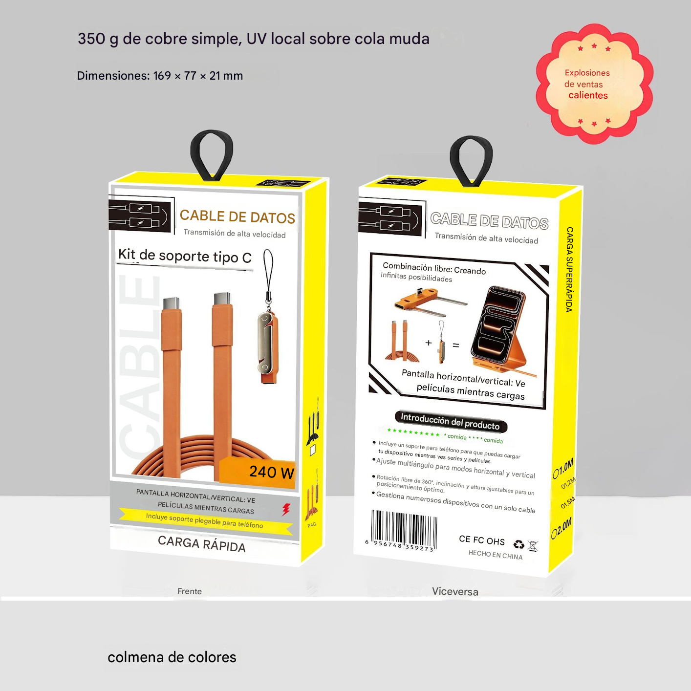 [Compra 1 y llévate 1 gratis]🔥 Dos artículos por 27 euros ⚡ Adaptador de soporte de carga plegable, que también se puede usar como soporte para teléfono