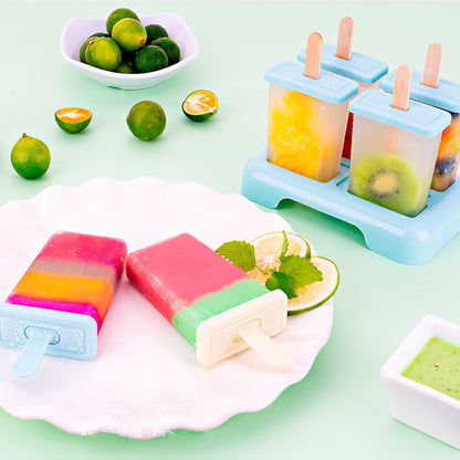 Moldes caseros para helados, moldes para paletas y moldes para cubitos de hielo.