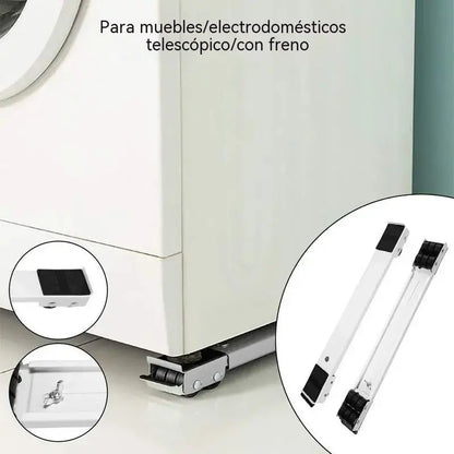 ⚙️Soporte con ruedas fácil de mover: portátil, protege los suelos, soporta hasta 300 kg✨