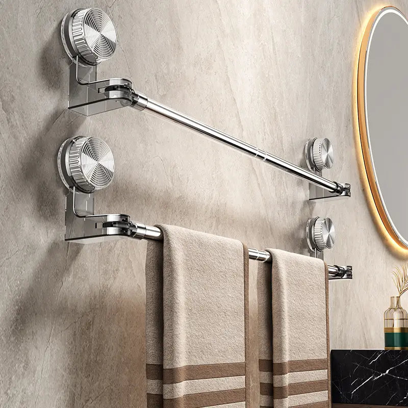 🎁Precio más bajo por tiempo limitado✨🚿Diseño ligero y sin perforaciones —Toallero retráctil con ventosa