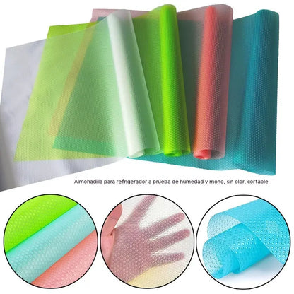 8 piezas por 26 euros-🧊🛡️ Protectores impermeables para estantes de refrigerador — Antideslizantes, fáciles de limpiar y aptos para contacto con alimentos — Mantén los estantes ordenados y frescos ✨