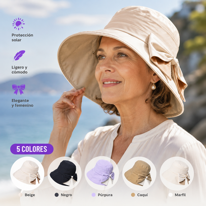 🎀🎀 50% de descuento 👒 | Gorro retro con lazo: plegable y transpirable, un básico para el verano.