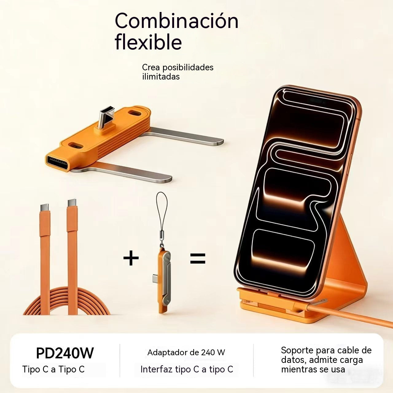 [Compra 1 y llévate 1 gratis]🔥 Dos artículos por 27 euros ⚡ Adaptador de soporte de carga plegable, que también se puede usar como soporte para teléfono
