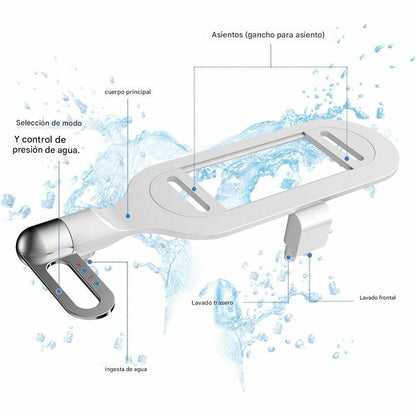 🚽💦【¡Adiós al papel higiénico para siempre! 🚽💦】Inodoro bidé sin electricidad y doble boquilla, lavamanos con bidé, bidé higiénico con autolimpieza.