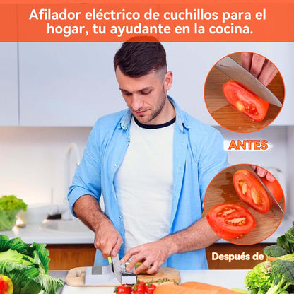 50%OFF🔥【1 afilador + 3 discos de afilado】Afilador de cuchillos eléctrico mejorado