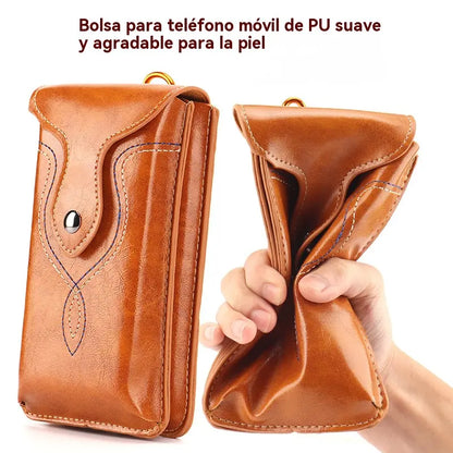 Riñonera multifuncional de doble capa para hombre