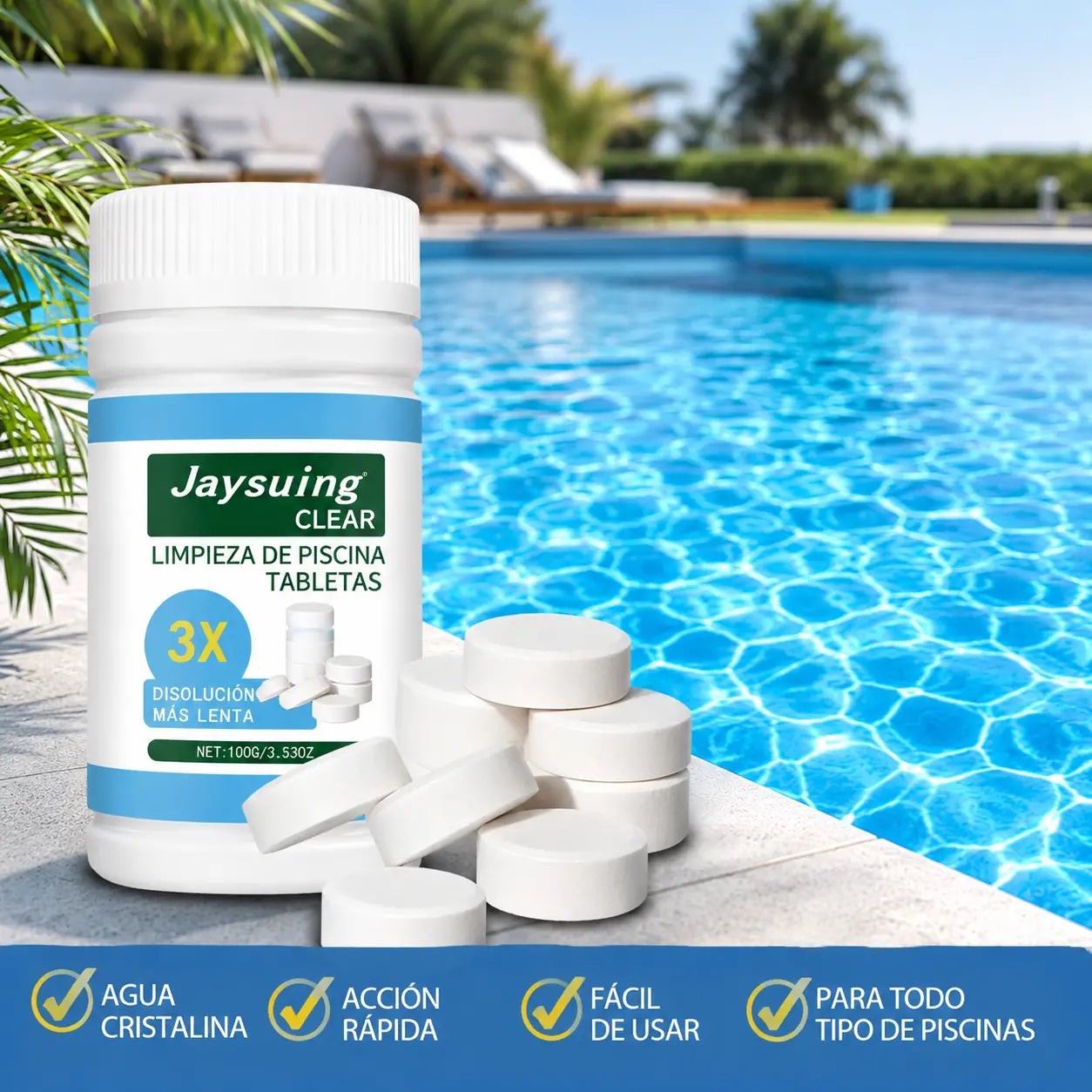 30%OFF🔥Compre 1 y obtenga 1 gratis（2 botella）Pastillas efervescentes para la limpieza de piscinas