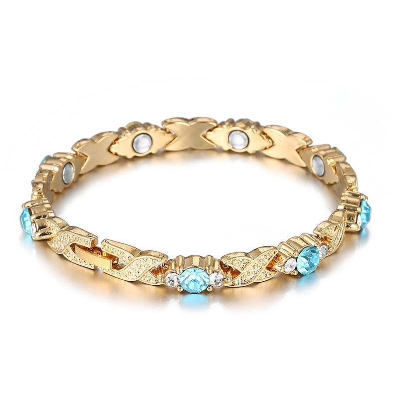 ✨🧲 Pulsera magnética con incrustaciones de diamantes: una opción saludable y elegante para usar las 24 horas. Ligera y ajustable, ¡el regalo perfecto para hombres y mujeres! 💎💖