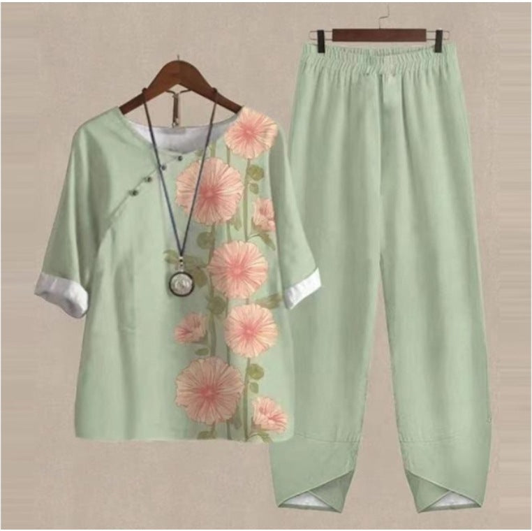 50%OFF🔥Traje de dos piezas 2026 con nuevos tops y pantalones estampados