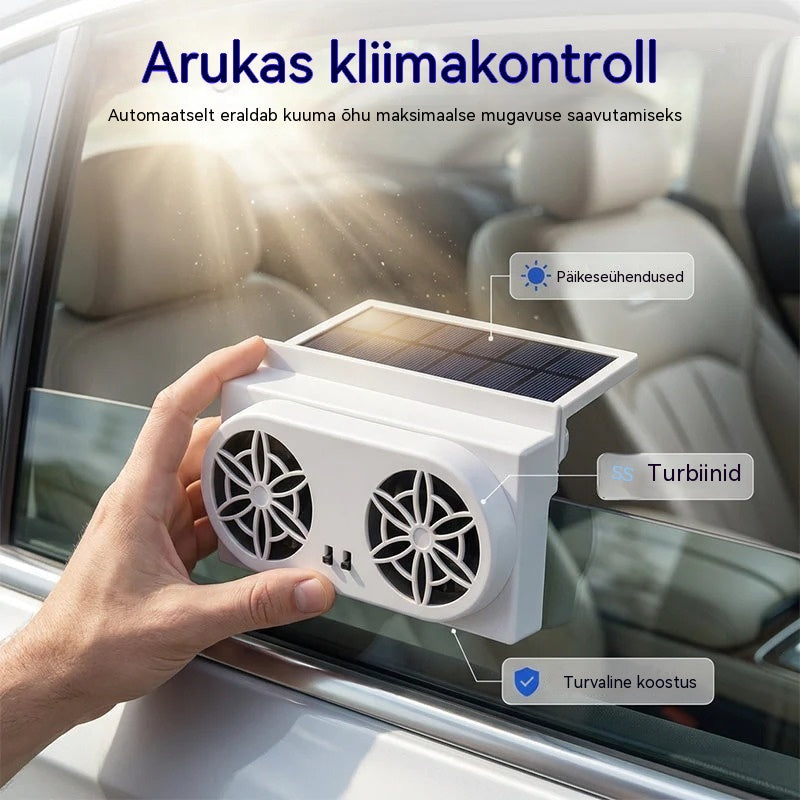 50% SOODUSTUST 🌀 Päikeseenergial töötav autoventilaator
