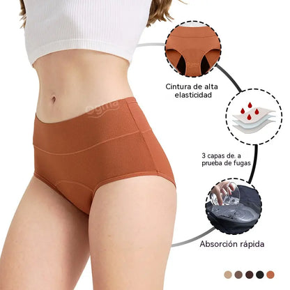 【Juego de 5 piezas】【XS-5XL】Nueva ropa interior de algodón de alta calidad para mujer, de talle medio, color liso, tallas grandes, transpirable y con una entrepierna más amplia.