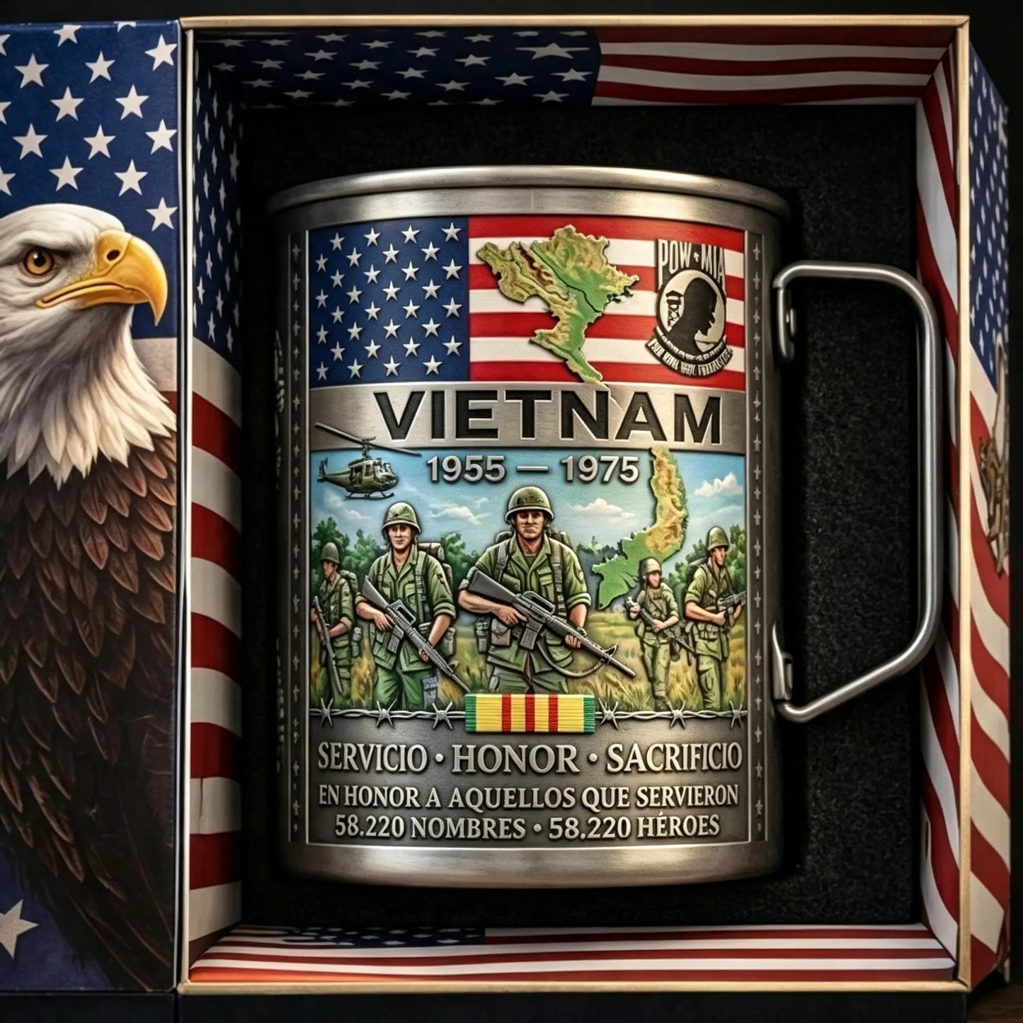 🎖️☕Taza/vaso de café conmemorativo para veteranos！