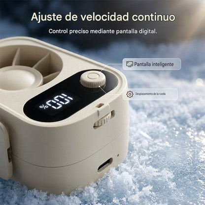 🌀❄Ventilador portátil para la cintura con clip y pantalla digital