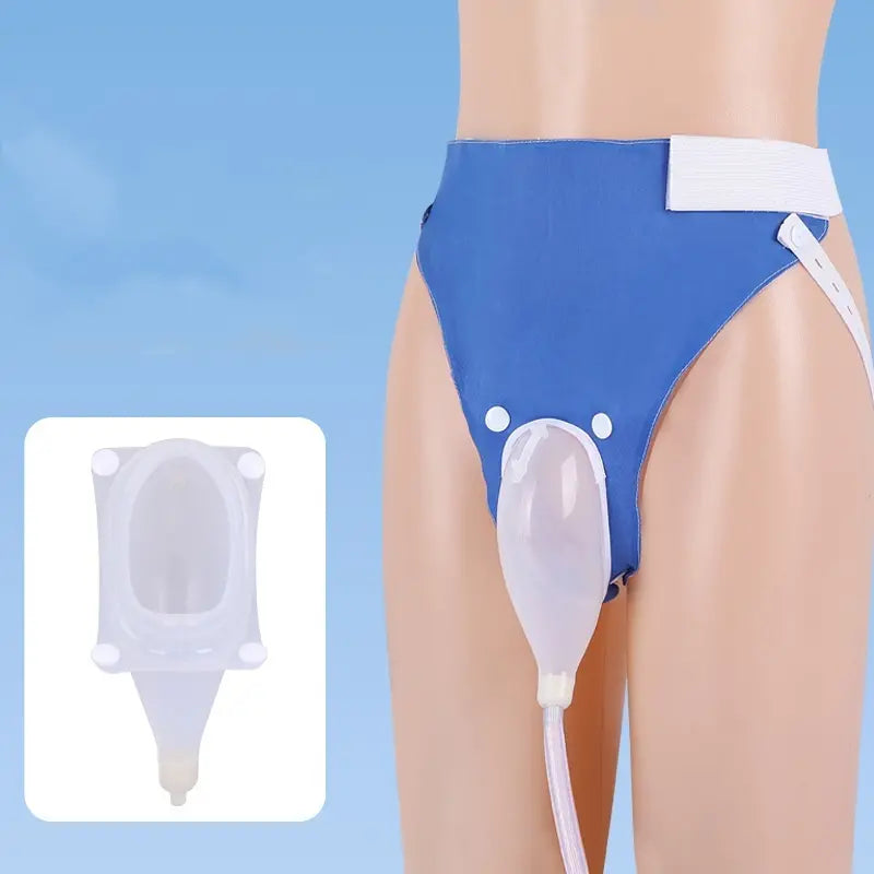 Dispositivo de micción de silicona para ancianos postrados en cama, que incluye bolsas recolectoras de orina para ancianos enfermos y paralizados.