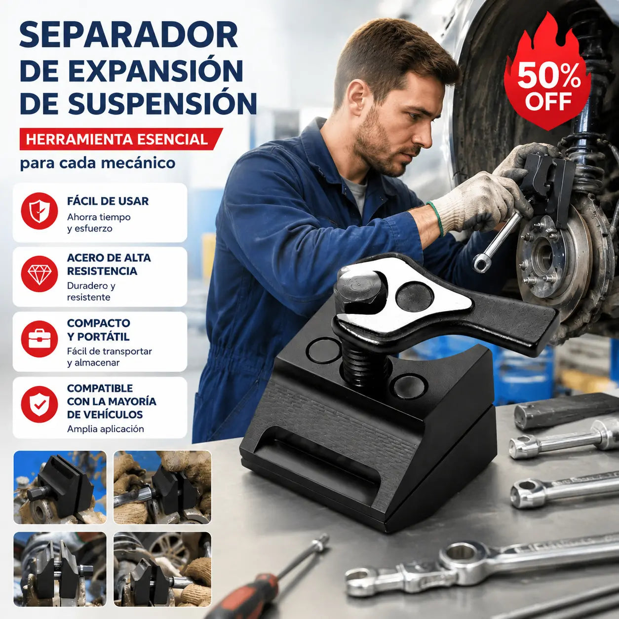Separador de desmontaje de amortiguadores de coche de nuevo modelo