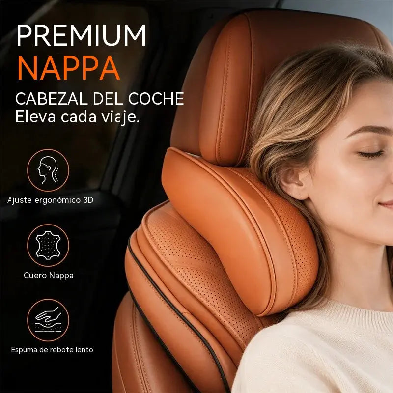 🚗💤 ¡Alivia la fatiga al conducir! Almohada universal de espuma viscoelástica para el cuello y el reposacabezas del coche, cojín ergonómico para viajes largos por carretera.