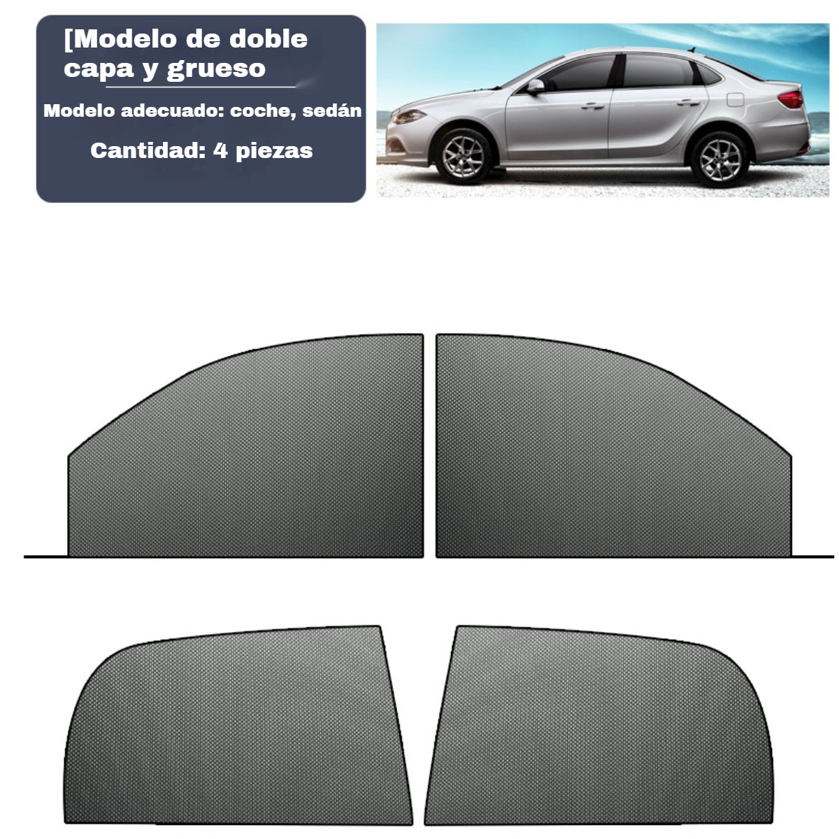 🚗【4 piezas - Todas las ventanas del coche】💯Parasoles universales para ventanas de coche