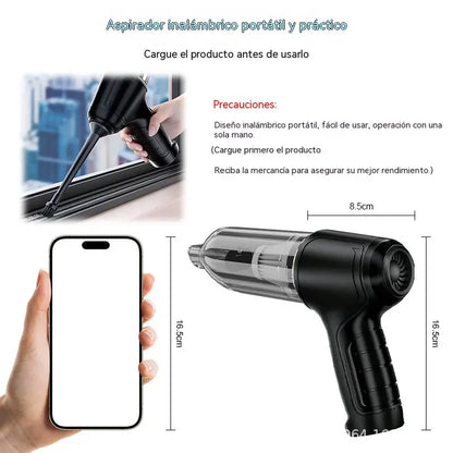 🚗Aspiradora portátil inalámbrica multifuncional para coche, apta tanto para el coche como para el hogar, para limpiar huecos en puertas, ventanas y sofás.