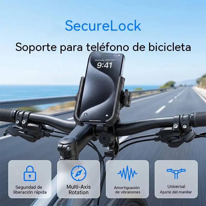 🚴‍♂️ Soporte para móvil de bicicleta con SecureLock | Compra 2 y llévate 1 gratis 🔥 | Antigolpes y de liberación rápida ✨