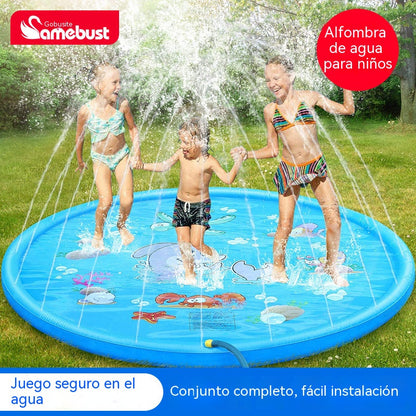 Alfombra fuente de juegos acuáticos para niños – ¡Chapotea, juega y disfruta de la diversión refrescante del verano!