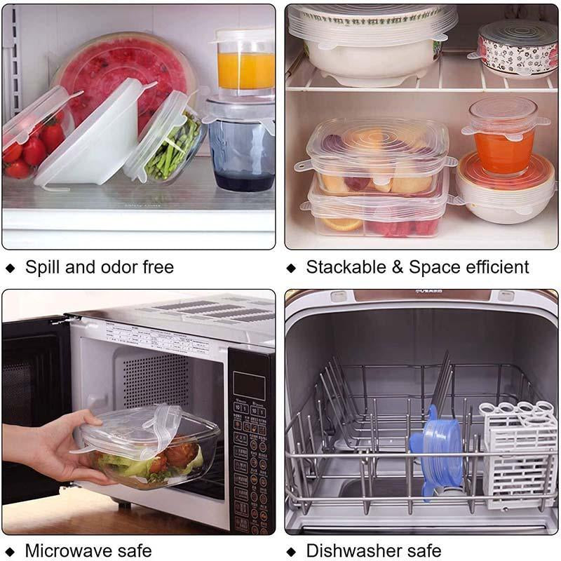 🎁🔥Último día de rebajas 50% de descuento🔥 (12 piezas)Tapas de silicona Adpartner para almacenar alimentos