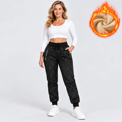 🔥【XXS-3XL】Ženske termo hlače s flis podlogo – vodoodporne in odporne proti vetru