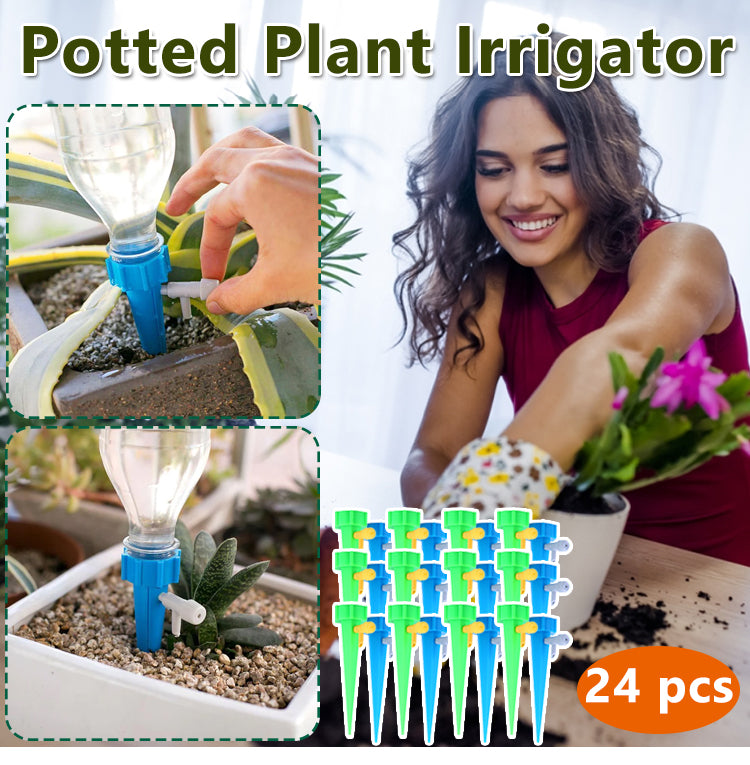 🌺【12 piezas】Precio: 20€ 🌹🍂Sistema de riego por goteo automático, ideal para plantar flores, perfecto para jardines y plantas en macetas.