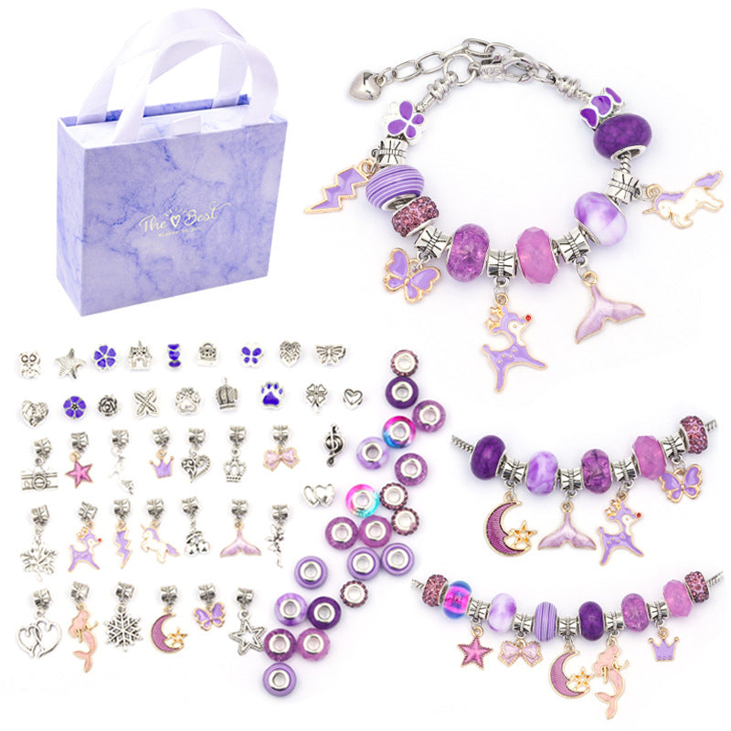 Conjunto de pulseras de dibujos animados para niños, joyería creativa hecha a mano