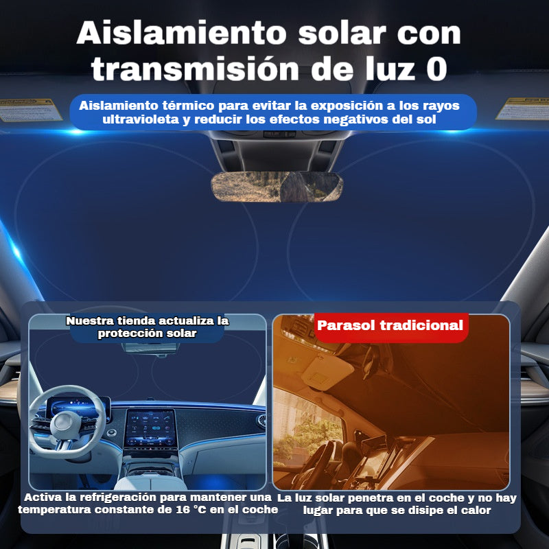 ☀️🚗Parasol plegable para parabrisas de coche con bolsa de almacenamiento