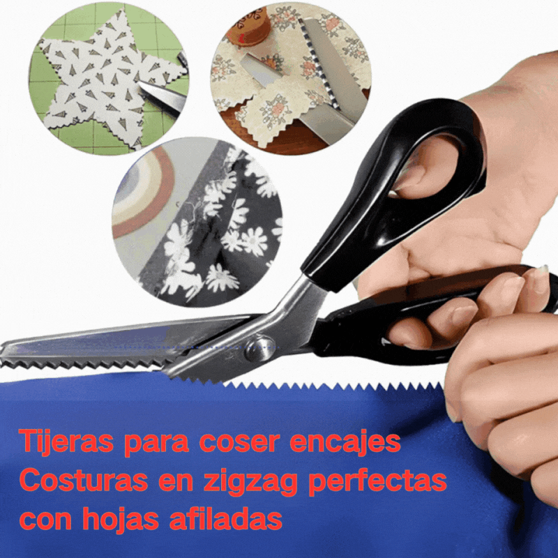 🔥✂️ Tijeras dentadas para tela, disponibles en 5 tamaños.