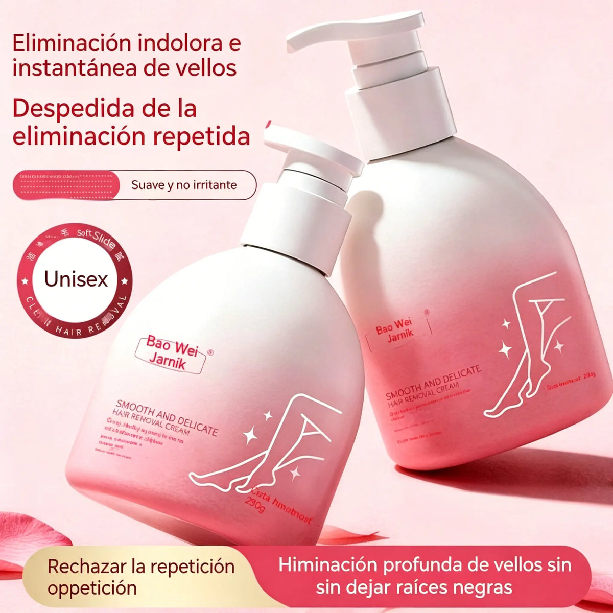🔥【Compra 1, llévate 1 gratis】2 botellas por 26 euros✨Kit de depilación suave y respetuoso con la piel | Oferta por tiempo limitado🎁