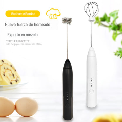 ⚡🥚☕Mini batidora eléctrica de mano, ideal para repostería casera y para montar nata.
