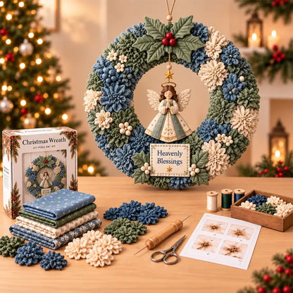 ⏰ POSLJEDNJI DAN! 50% POPUSTA ✨ Napravite božićni vijenac koji ćete s ponosom pokazati 🎄❤️ Komplet za izradu (3D tehnika umetanja tkanine) s uključenim podukama i vodičem.
