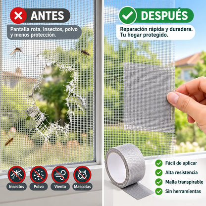 （0.5*2m）🛠️【5 piezas】✨ Cinta Reparadora para Mosquitera Invisible y Resistente al Agua