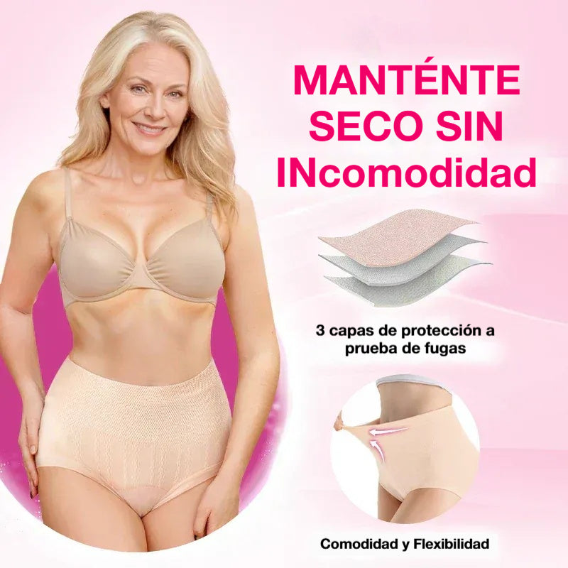 🔥【50%OFF】🔥Último día - 50% de descuento - Braguitas antibacterianas de cintura alta para controlar el vientre