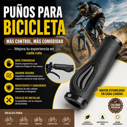 🚴 ¡50% OFF! Puños Ergonómicos Antivibración para Bicicleta con Apoyo de Palma 🔥