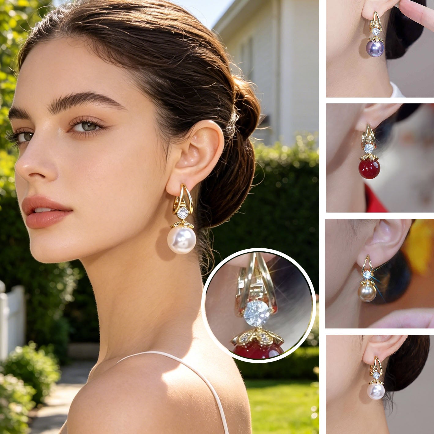 💋【Compre uno y llévese otro gratis】 Pendientes de plata con perlas de lujo francés de nuevo estilo 2025