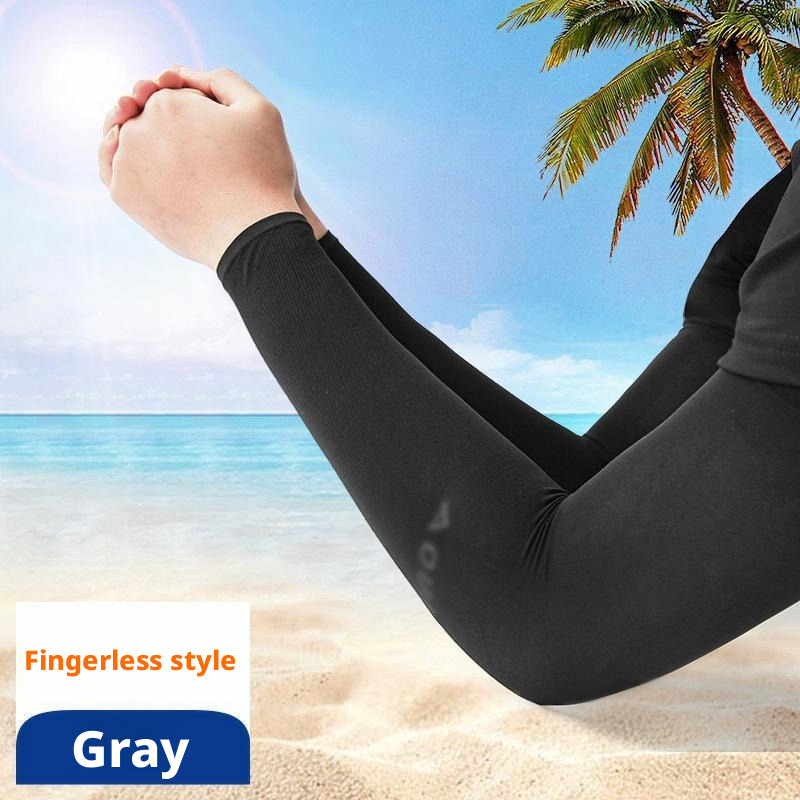 [Compra 1, llévate 3 gratis]【4 pares 24 €】 Calentadores de brazos unisex de seda helada con protección UV UPF50+