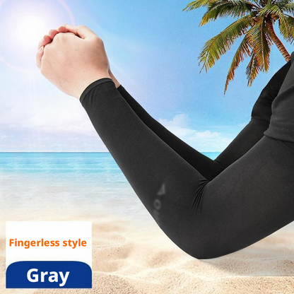 [Compra 1, llévate 3 gratis]【4 pares 24 €】 Calentadores de brazos unisex de seda helada con protección UV UPF50+