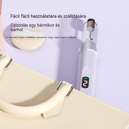 💅2 az 1-ben elektromos körömreszelő LED lámpával (szárító lámpa + 5 polírozófej)