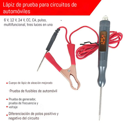 🚗💡Probador de circuitos automotrices, comprobador de voltaje de 3-36 V, lápiz de reparación de lámparas de prueba