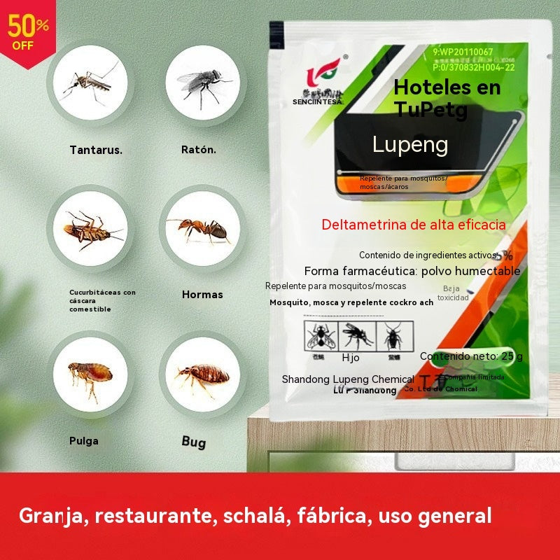 🦟🪰【5 bolsas】El insecticida en polvo de cipermetrina de alta eficiencia más eficaz, se puede utilizar en granjas/hogares/exteriores