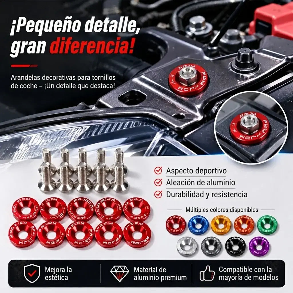 📢📢 ¡50% DE DESCUENTO! ⏰ 20 espaciadores universales para tornillos de automóviles