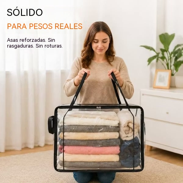 🔥50%OFF📦Bolsa de almacenamiento de plástico transparente, grande, resistente y gruesa para ropa, mudanzas y almacenamiento