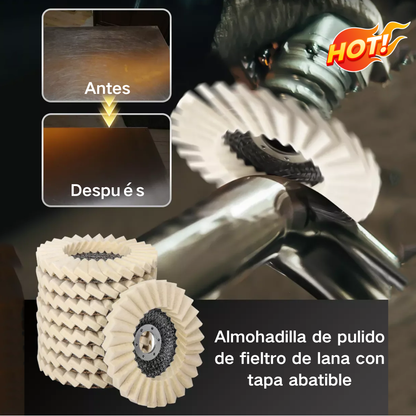 🔥【Oferta por tiempo limitado】🔥【5 piezas】 hoja de pulido de espejo de rueda de pulido de lana