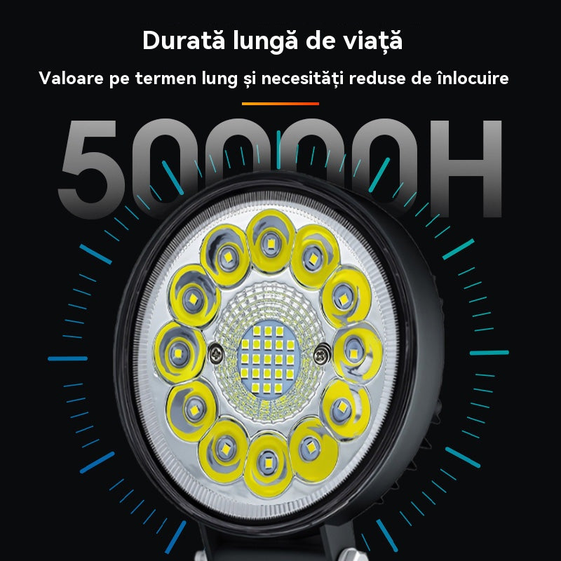 💡🚨【Compra 2 y llévate 2 gratis】Faros LED redondos de 99 W para coches modificados, faros auxiliares para vehículos todoterreno