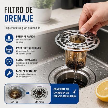 🔥【30%OFF】✨Núcleo de drenaje de piso universal antiolor con panel grande de nido de abeja